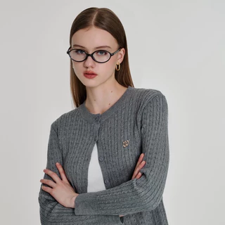 Withit cabel cardigan circle neckline long sleeve คาร์ดิแกนคอกลม - OTW20827