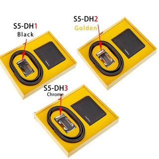 Collin Kacey S5-DH กระเป๋าสตางค์และเข็มขัดหัวอัตโนมัติ พร้อมกล่องของขวัญคุณภาพสูง