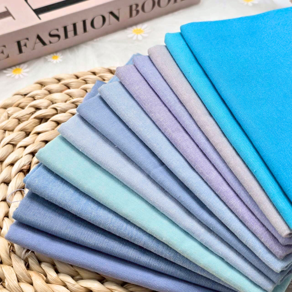 ผ้าคอตตอน สีพื้น โทนฟ้า (Cotton Light Blue tone) Cotton Oxford หน้ากว้าง 45 นิ้ว