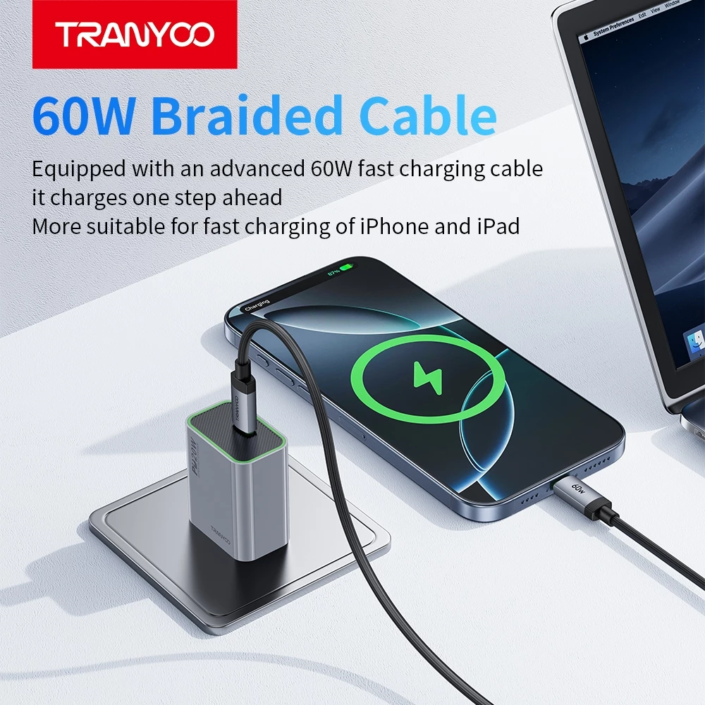 TRANYOO charger ชุดชาร์จเร็ว 20W พร้อมสายชาร์จ; รองรับการชาร์จในอุณหภูมิต่ำ thumbnail 5