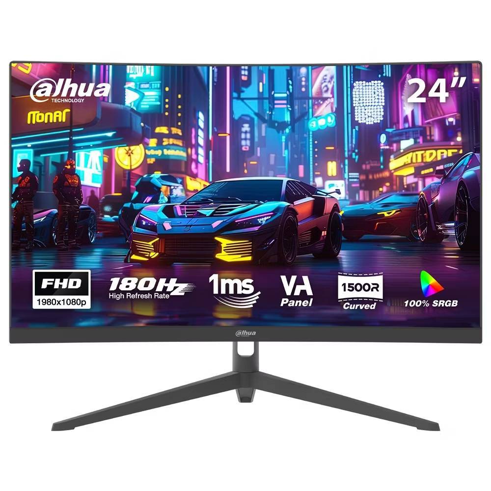 DAHUA Gaming Monitor Cureved LM24-E230CN - 23.6" /VA/FHD/180Hz/1ms/3*3 MNL-002368