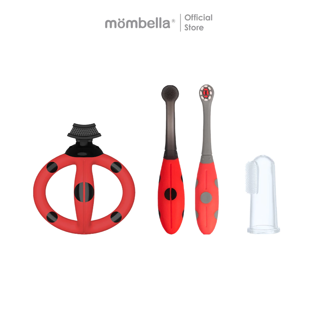 Mombella แปรงสีฟันมัมเบล่าเต่าทองขนแปรงนุ่ม ของแท้จากอังกฤษ ปลอดภัยมี มอก. แปรงสีฟันซิลิโคนเด็กอ่อน