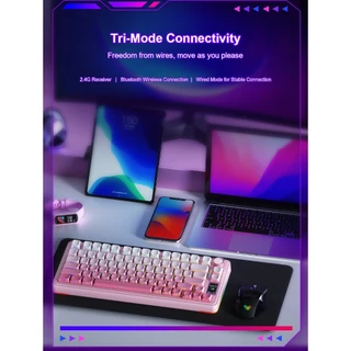 คีย์บอร์ดไร้สาย - AULA S75Pro - Display Gasket Mechanical Keyboard คีย์ไทย รับประกัน 2 ปี