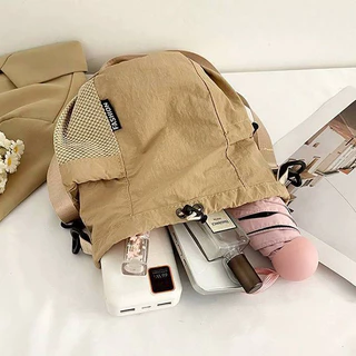 ส่งด่วน GUCSELECTED(B2424) กระเป๋าสะพายข้างใบเล็ก ผ้าร่มทรงถุง