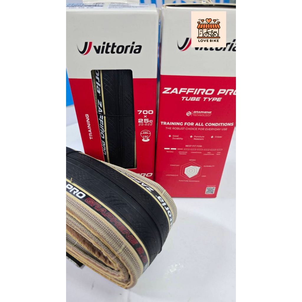 Vittoria Zaffiro Pro ยาง เสือหมอบ ขอบพับ 700x25 700x28 700x30 วิทตอเรีย ซาฟิโร่