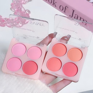 ส่งฟรี/ส่งไว บลัชออน Lameila Blusher​ 4 เฉดสี ปัดแก้ม เนื้อแ…