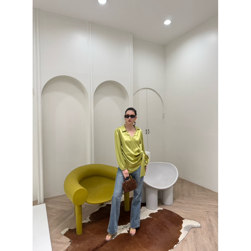 🌟 เสื้อคอปก ป้ายหน้าผูกข้าง (sth)🌟