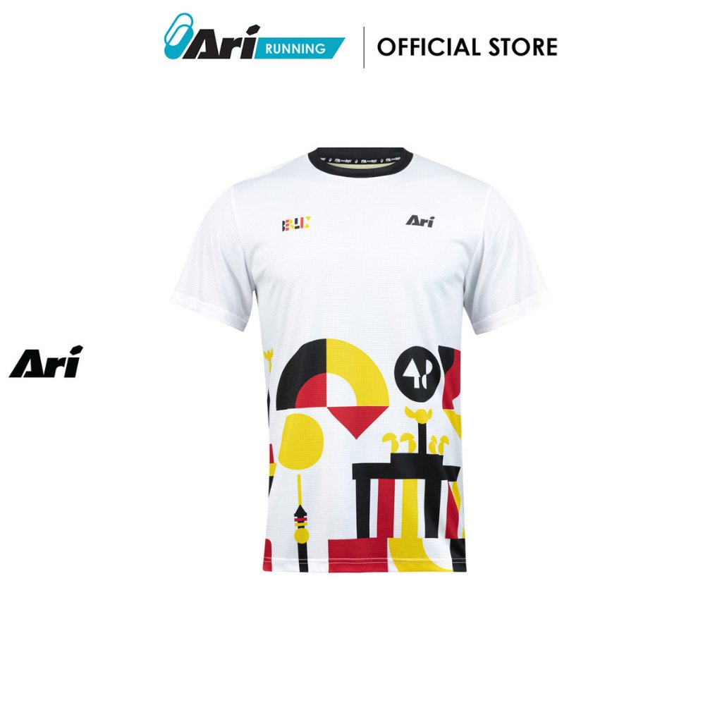 ARI ADEPT BERLIN25 GRAPHIC RUNNING TEE - WHITE (AAP3128-02) เสื้อวิ่ง อาริ BERLIN25 MARATHON สีขาว