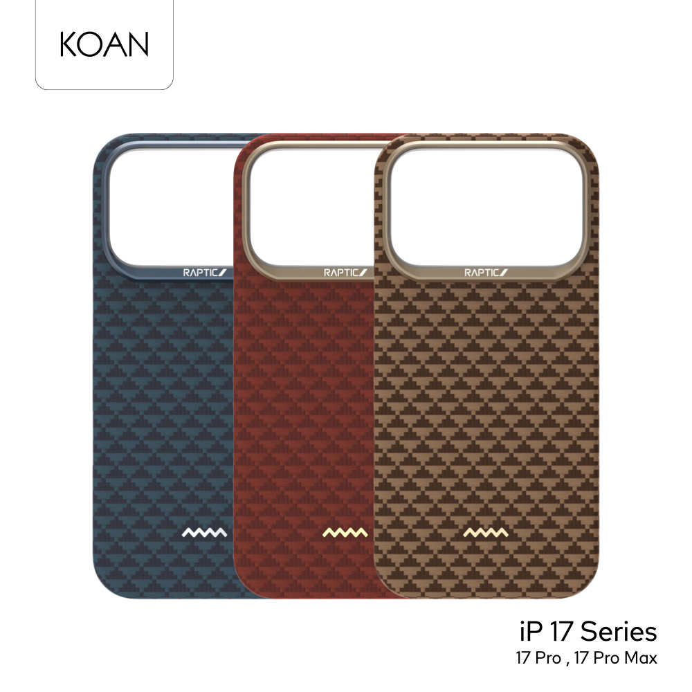 RAPTIC เคสกันกระแทก Aramid Fiber Skin-Origin M-Safe for iP 17 Pro / 17 Pro Max สัมผัสบางเบาดุจผิวเปลือย 1.1 มม.