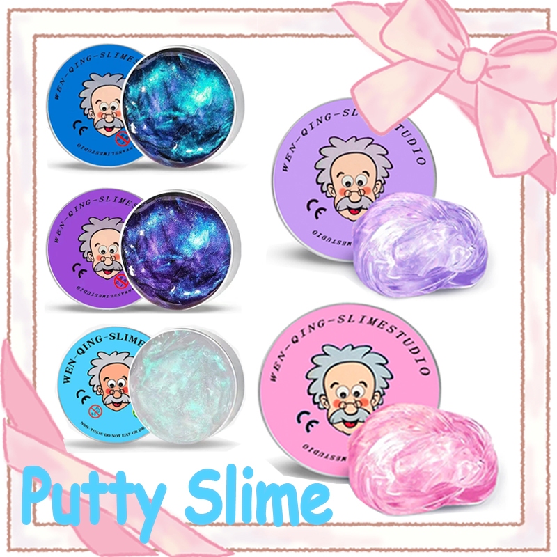 พร้อมส่ง PUTTY SLIME สไลม์ฉีกได้ เนื้อสัมผัสไม่เหนียวเล่นสนุก ดินคริสตัลขัดเงาสีสันสดใส ของเล่นคลายเครียด