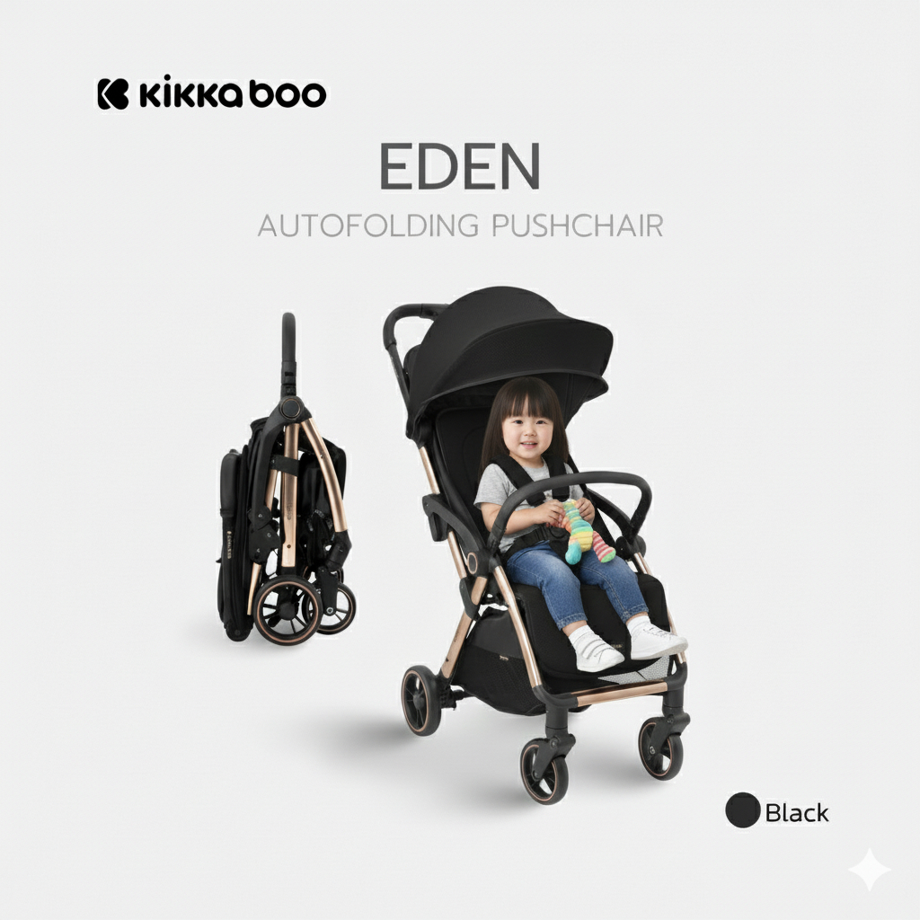 Kikkaboo รถเข็นเด็ก รุ่น Eden (พกขึ้นเครื่องได้) ใช้ได้ตั้งแต่แรกเกิดถึงน้ำหนัก 22 กก.