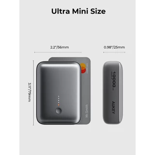 [Grey] AUKEY Spark Mini พาวเวอร์แบงค์ชาร์จเร็ว 10000 / 20000mAh PD 20W & SCP 22.5W PB-Y55/PB-Y57