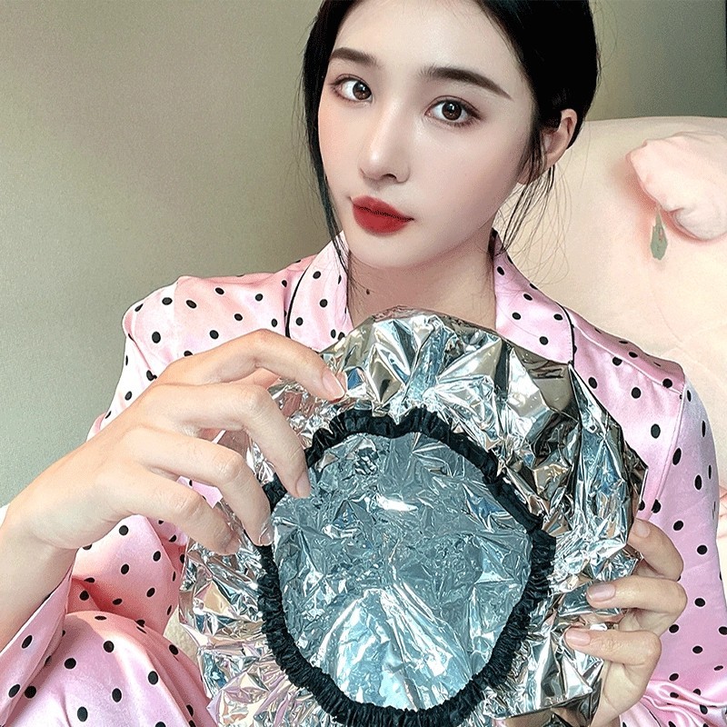 หมวกฟอยล์คลุมผม หมวกอบไอน้ำ ทรีทเม้นท์ผม อลูมิเนียมฟอยล์ เก็บความร้อน ซึมซับสารบำรุง