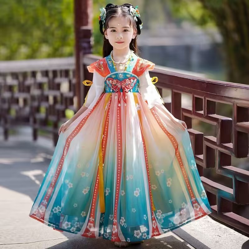 L&L HANFU ชุดลมจีนย้อนยุคสมัยโบราณ ชุดจีนเด็ก ชุดจีนโบราณ ชุดจีนผู้ใหญ่ 100cm-160cm ชุดจีน