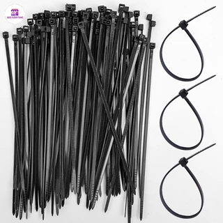 เคเบิ้ลไทร์ Nylon Cable Tie สายรัดไนล่อน หนวดกุ้ง สายเคเบิ้ลไทร์ แพค100เส้น หนวดกุ้ง สีขาว สีดำ สายรัดสายไฟ