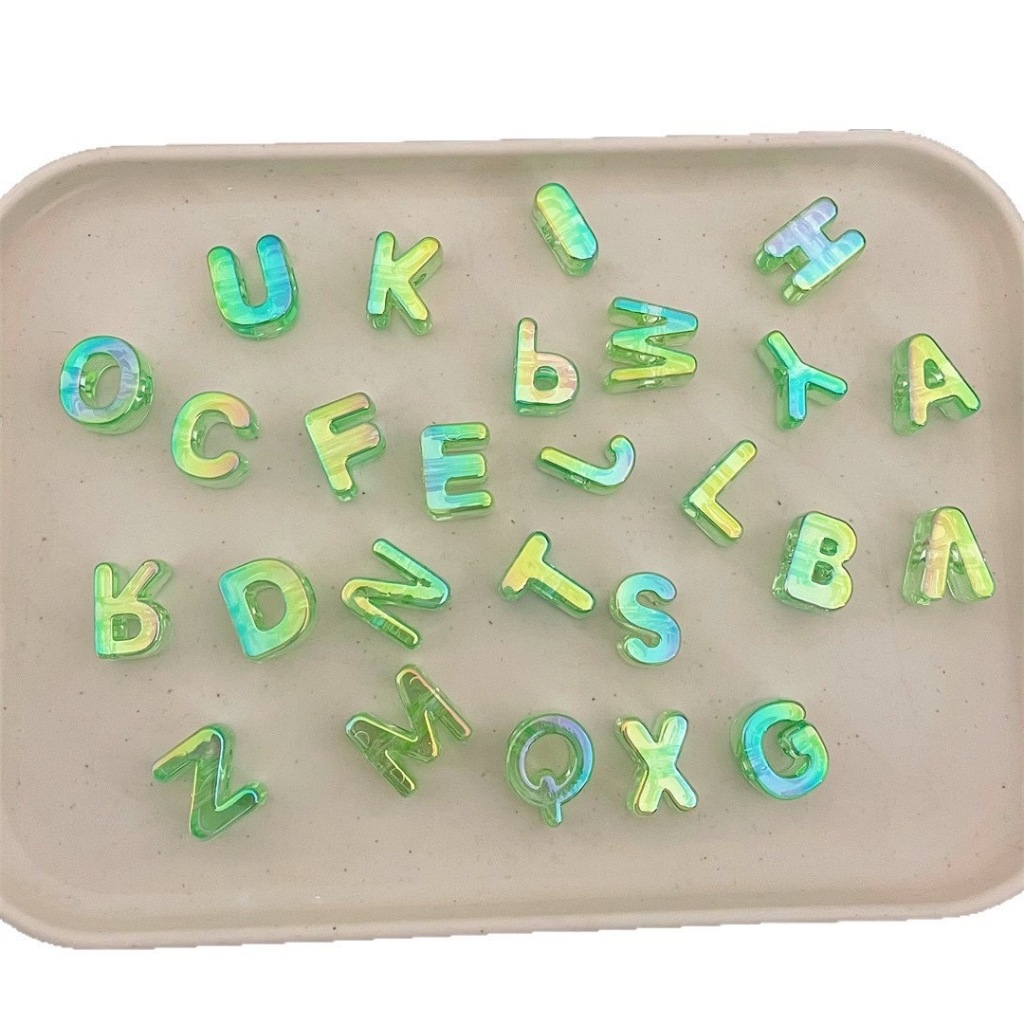 ลูกปัด ABC ตัวคระษร ตัวอักษร ใส ขนาด15*20mm ขนาดใหญ่ มีรูร้อย เหมาะสมสำหรับงานฝีมือ diy เหมาะสมำหรับทำเครื่งประดับ - รูปที่ 5