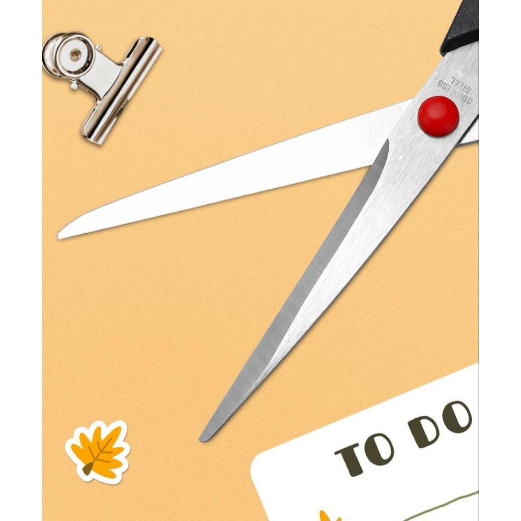 L260 กรรไกรอย่างดี ขนาด 19 ซม. สีดำแดง พร้อมส่งจากไทย - รูปที่ 6