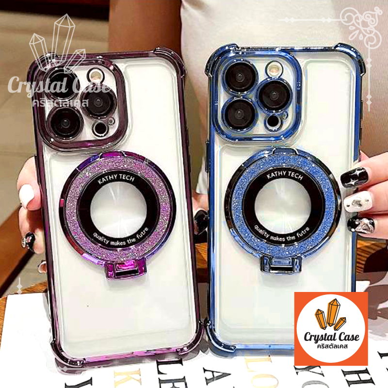 Redmi15C(4G) POCO C85(4G) Redmi14C/C75 RealmeC75(4G)/C75X Realme14/14T(5G)  เคสนิ่มใส ขาตั้งแม่เหล็ก