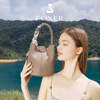 FOXER กระเป๋าสะพายข้างแฟชั่น กระเป๋าทรงถัง กระเป๋าผู้หญิงสุดประณีต ของขวัญผู้หญิง ของขวัญปีใหม่