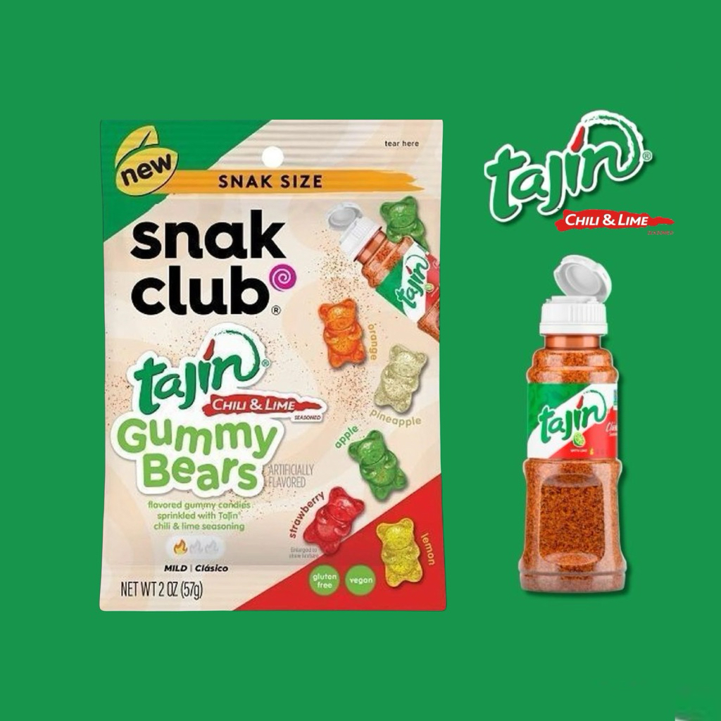 พร้อมส่ง 🌈 Tajin Gummy Bears 🇺🇸 เยลลี่รสผลไม้ โรยผงพริกเกลือ Tajin หวาน เปรี้ยว เผ็ดอร่อย! ส่งตรงจาก