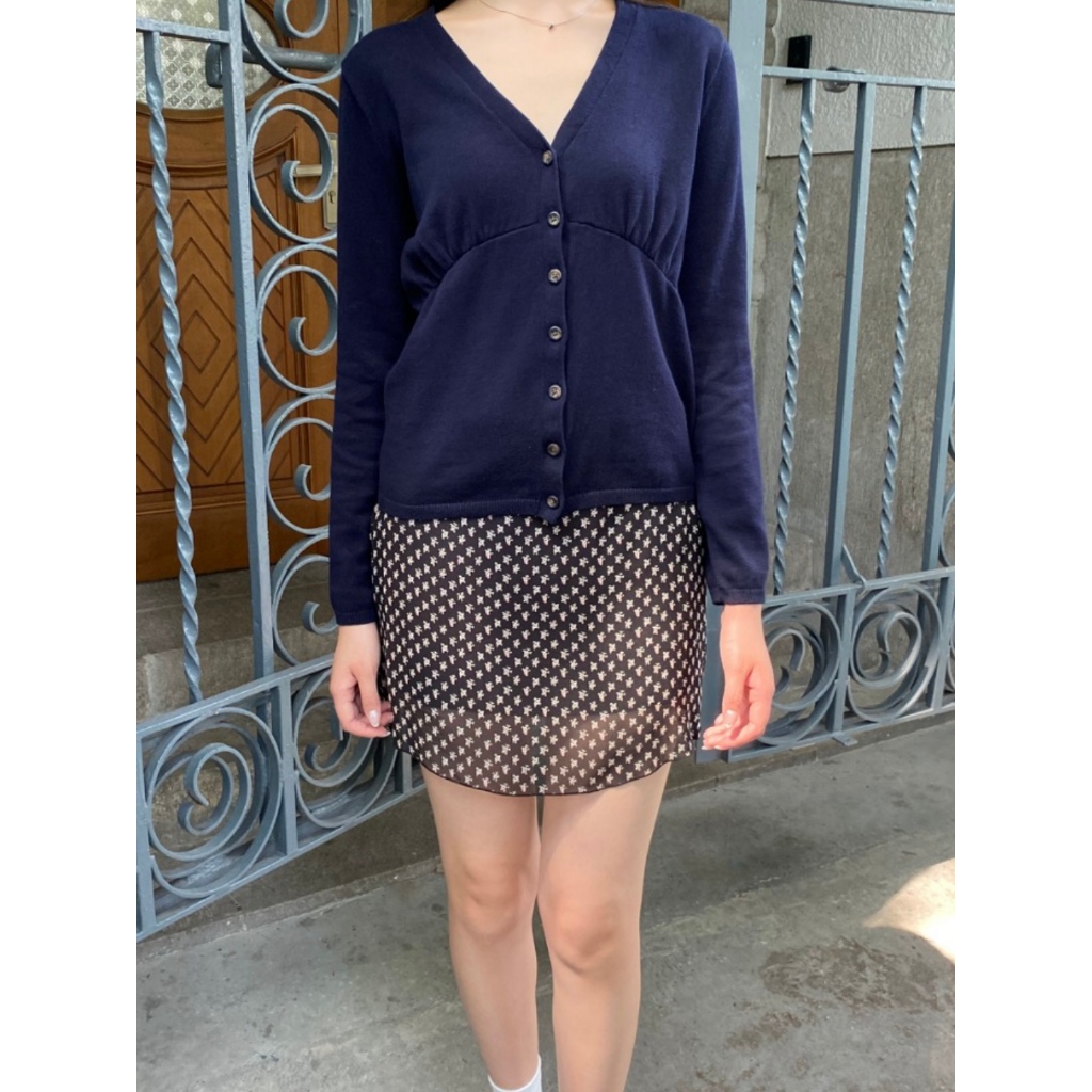 (พร้อมส่ง) BrandyMelville Zoe V-Neck Cardigan เสื้อคาร์ดิแกน เสื้อแขนยาว ของแท้จากช็อป