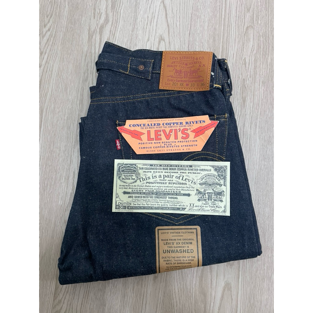 201 XX bigE LVC1937 Size33x36 made in usa (deadstock)