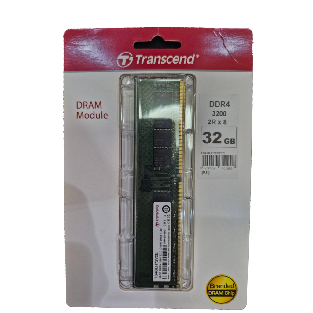 RAM Transcend DDR4-3200 ECC Long-DIMM Server 32GB  Model: TS4GLH72V2E3
