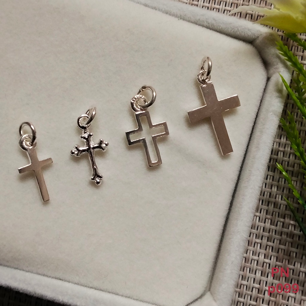 PN จี้เงินแท้92.5% รูปไม้กางเขน  หลากหลายดีไซน์ (ราคาเฉพราะจี้) Cross Pendant (p099)
