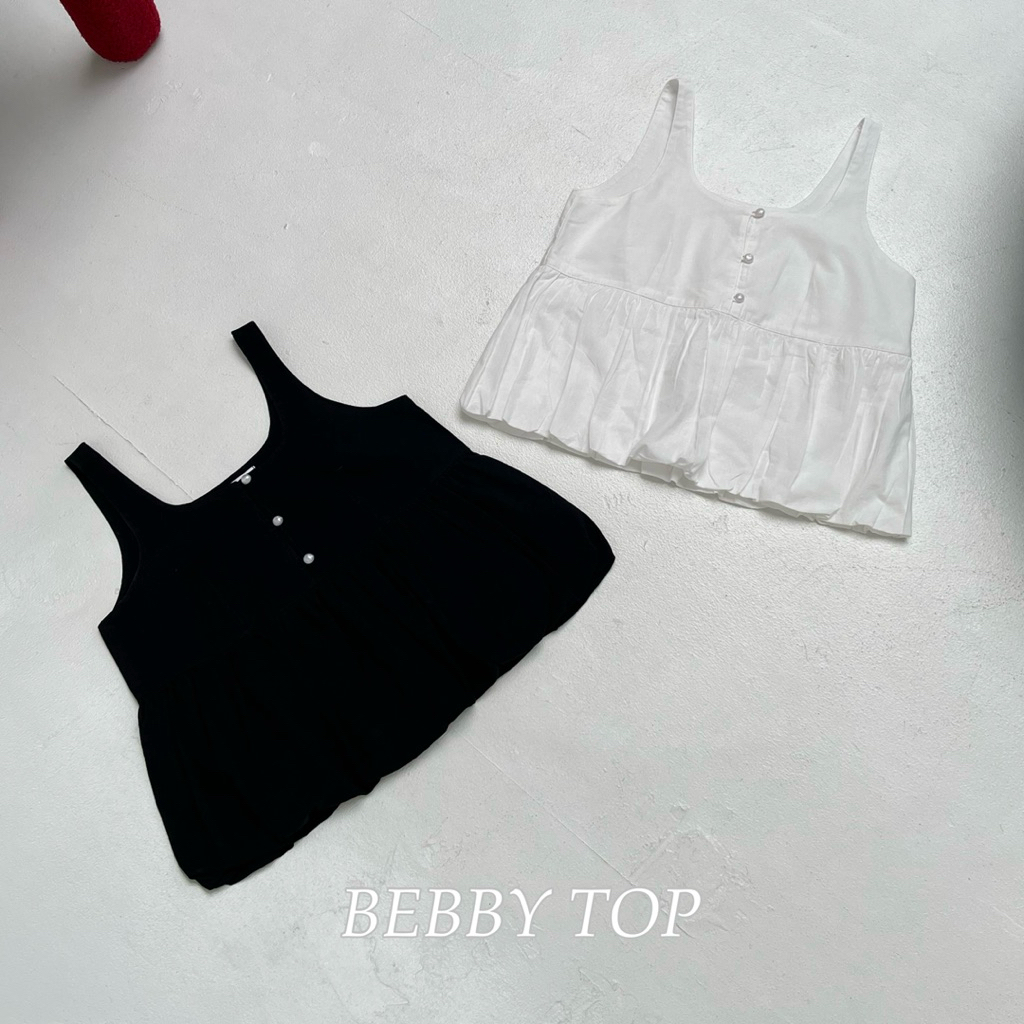 BEBBY TOP – เสื้อแขนกุดดีเทลปลายบอลลูน (nita.bkk)