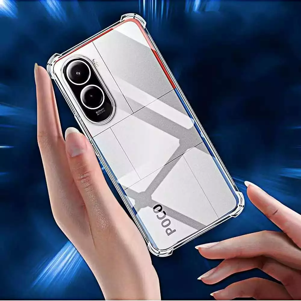 Poco M7ตรงรุ่น(ส่งในไทย)เคสTPUใสกันกระแทกแบบคลุมกล้องXiaomi Poco M7 4G