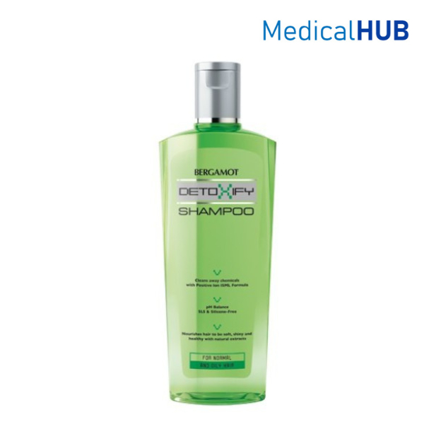 Bergamot Detoxify Shampoo แชมพู เบอกาม็อท สำหรับ ผมธรรมดา ผมมัน (สีเขียว) ขนาด 200 ml 13433