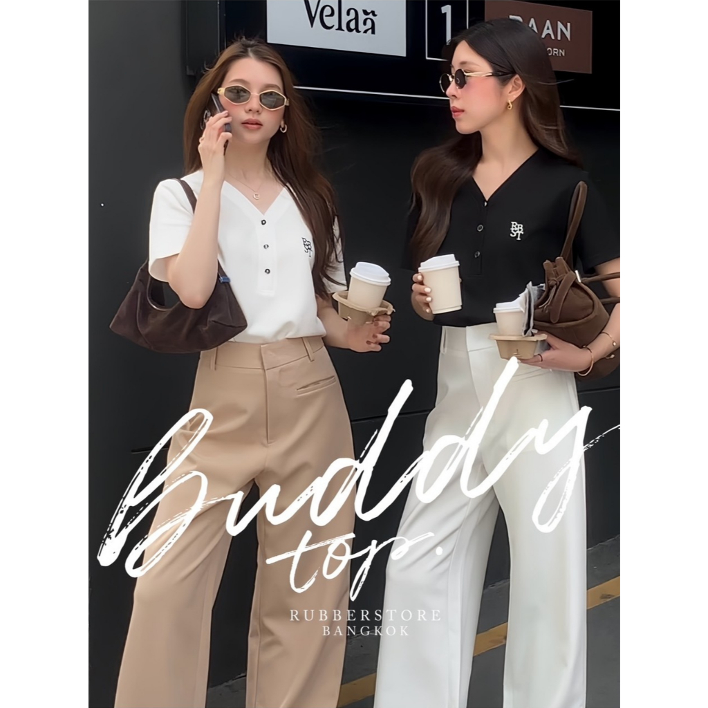 Buddy top เสื้อแขนสั้น คอสโลป