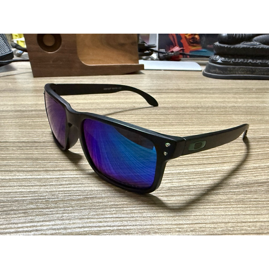 ของแท้💯 แว่น oakley holbrook polarized  julian wilson green Sunglassel Blue Green Black มือสอง ( เลน