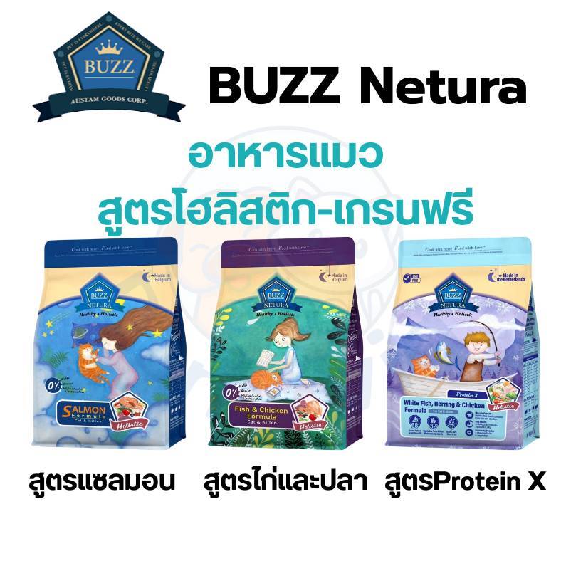 Buzz Netura Holistic Grain free - อาหารแมว บัซซ์ โฮลิสติก-เกรนฟรี นำเข้าจากเบลเยียม