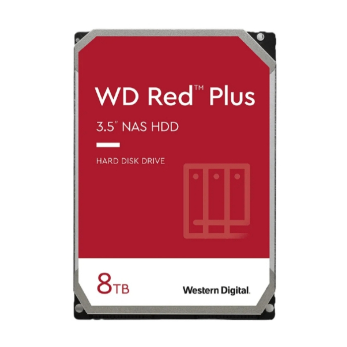 8 TB HDD WD RED PLUS (7200RPM, 256MB, SATA-3, WD80EFPX)