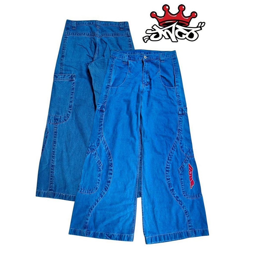 JNCO กางเกงยีนส์ทรงฮิปออป งานไทยใหม่ เอว 34