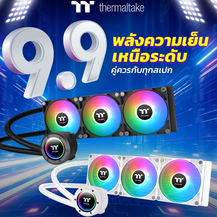 ชุดนํ้า Thermaltake TH360 V2 ARGB Black Sync All-in-One 360mm #CPU LIQUID COOLER สีดำ