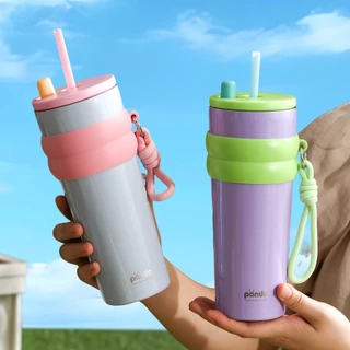 PANDA Colorful แก้วเก็บอุณหภูมิ แก้วเก็บความเย็น 810ml 30OZ แก้วน้ำเก็บความเย็น แก้วเก็บอุณหภูมิ ขวดน้ํา เก็บความเย็น