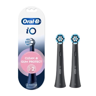 ออรัลบี หัวแปรงสีฟันไฟฟ้า ไอโอ รีฟิล X2 ORAL-B POWER TOOTHBRUSH IO REFILL CLEAN AND GUM PROTECT BLACK X2
