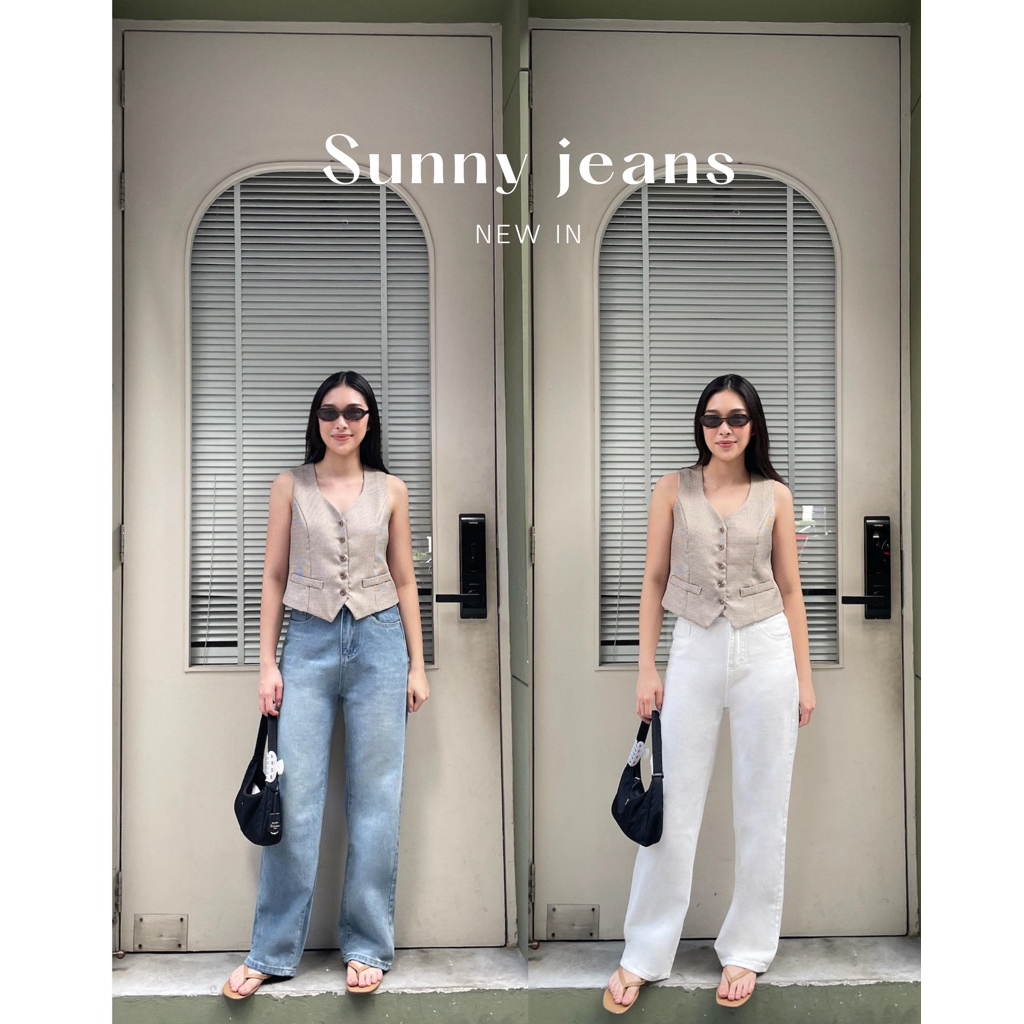 PS.KLOSET | SUNNY JEANS กางเกงยีนส์กระบอกกลาง