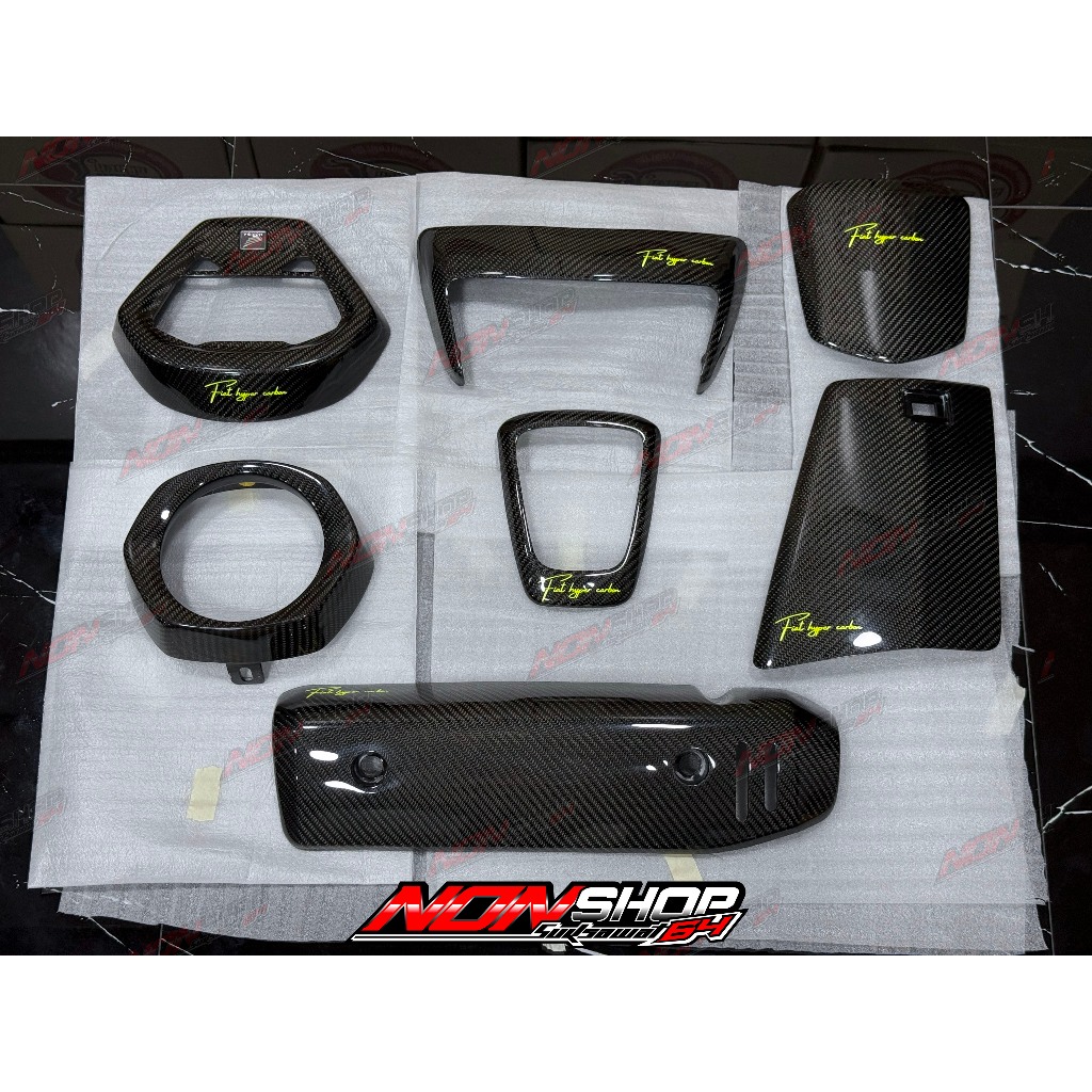 คาร์บอนFiat Hyper Carbon ชิ้นงานแท้ Carbon ผ้าลาย2 ใส่จีออโน่ GIORNO+