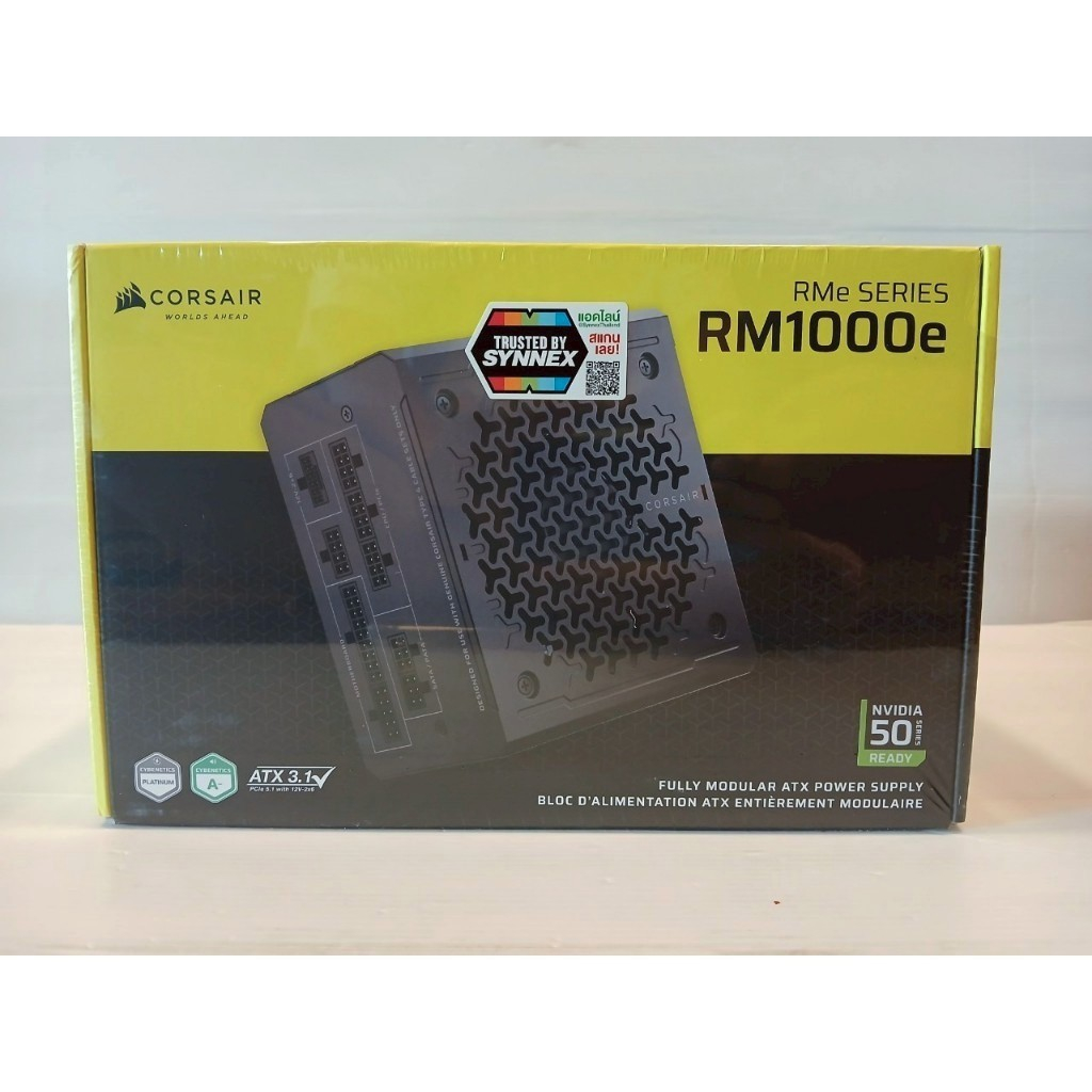 POWER SUPPLY (อุปกรณ์จ่ายไฟ) CORSAIR RM1000E 2025 1000W 80+PLATINUM Cybenetics POWER SUPPLY 3.1 สินค้ามือ1 – โปรปัง