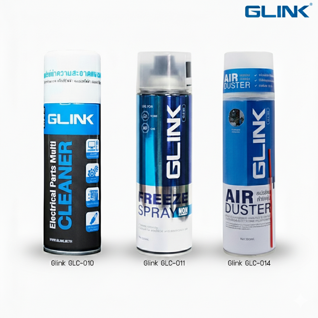 Glink Contact Cleaner GLC-010 450ml / 200ml สเปรย์​ทำความสะอาดแผงวงจร สเปรย์ไล่ความชื้น