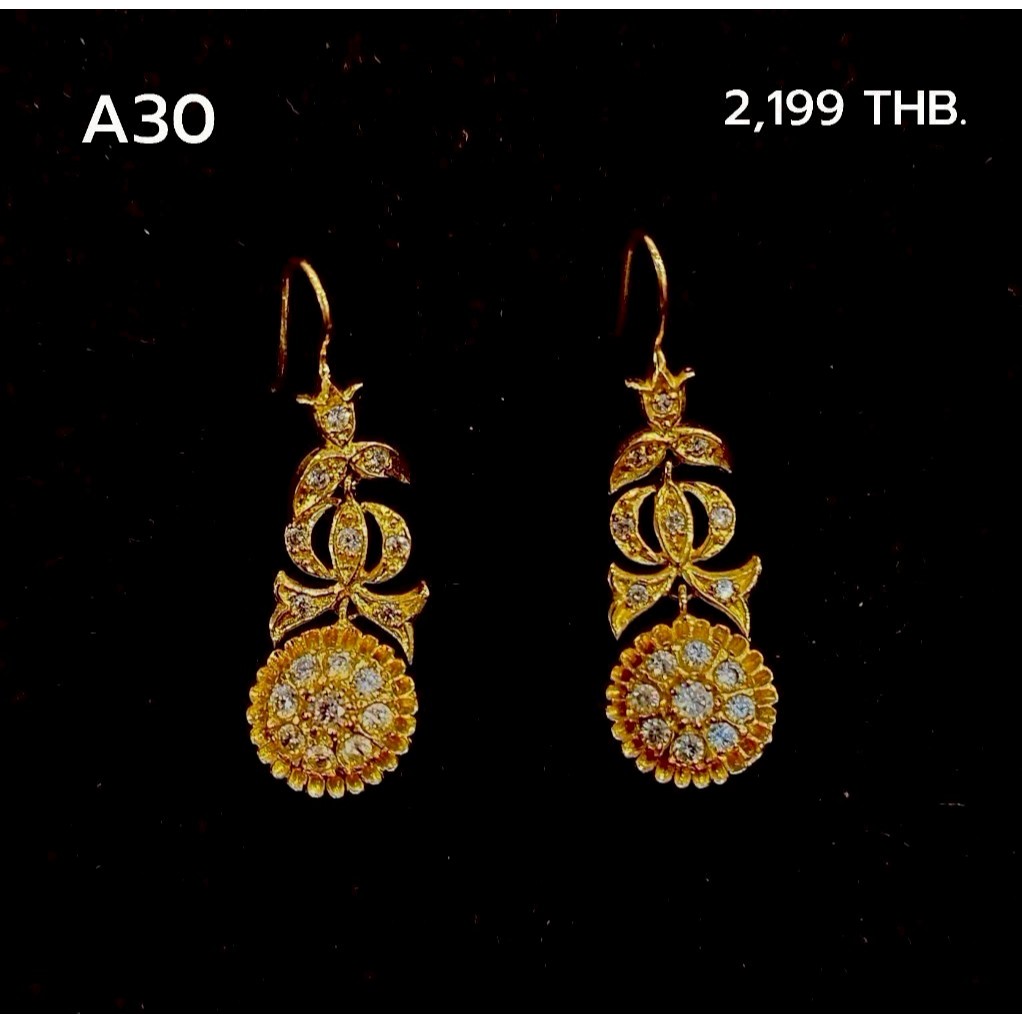 ต่างหู เครื่องประดับเพอรานากัน(Peranakan) สำหรับสวมใส่ร่วมกับชุดบาบ๋า ย่าหยา