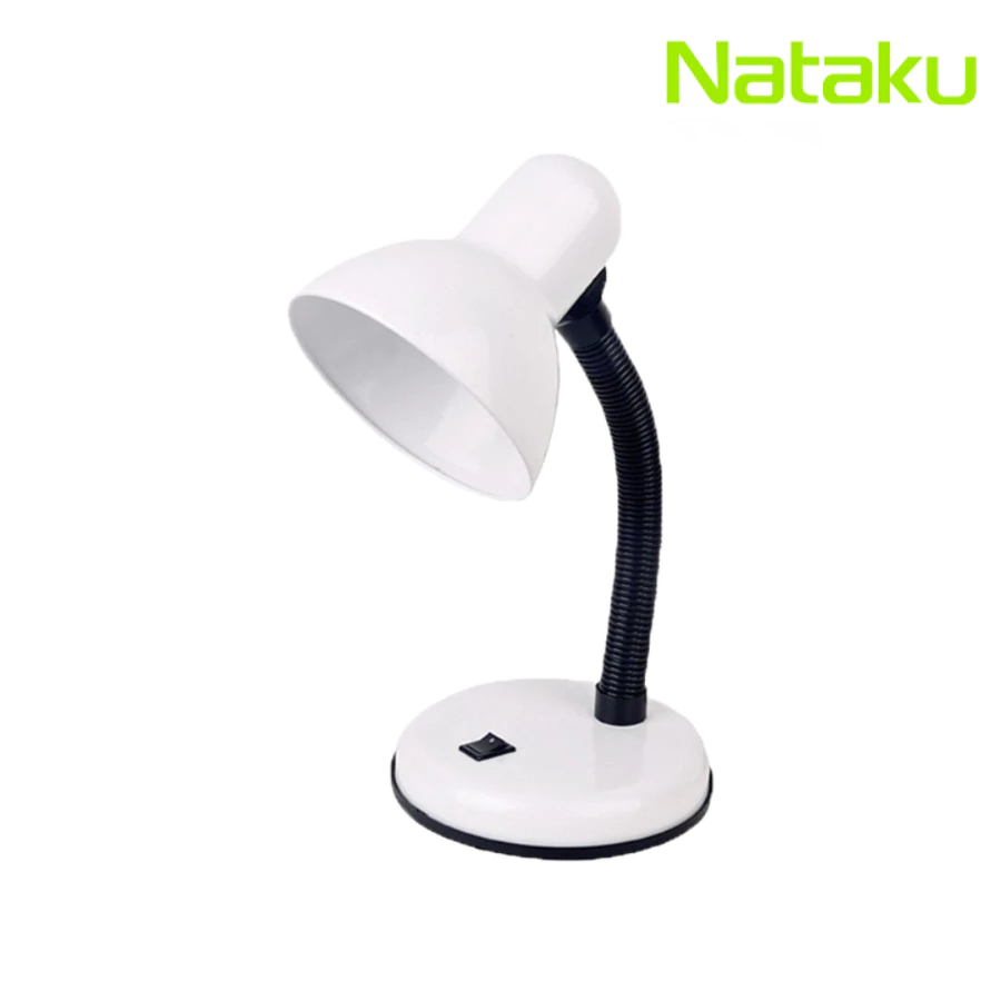 Nataku โคมไฟตั้งโต๊ะ โคมไฟอ่านหนังสือ โคมไฟโต๊ะทำงาน Table lamp สีขาว ปรับระดับได้รอบทิศทาง
