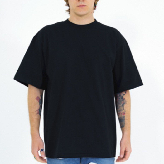 เสื้อเปล่า เสื้อยืดคอฟิต สีดำ ทรง Oversize