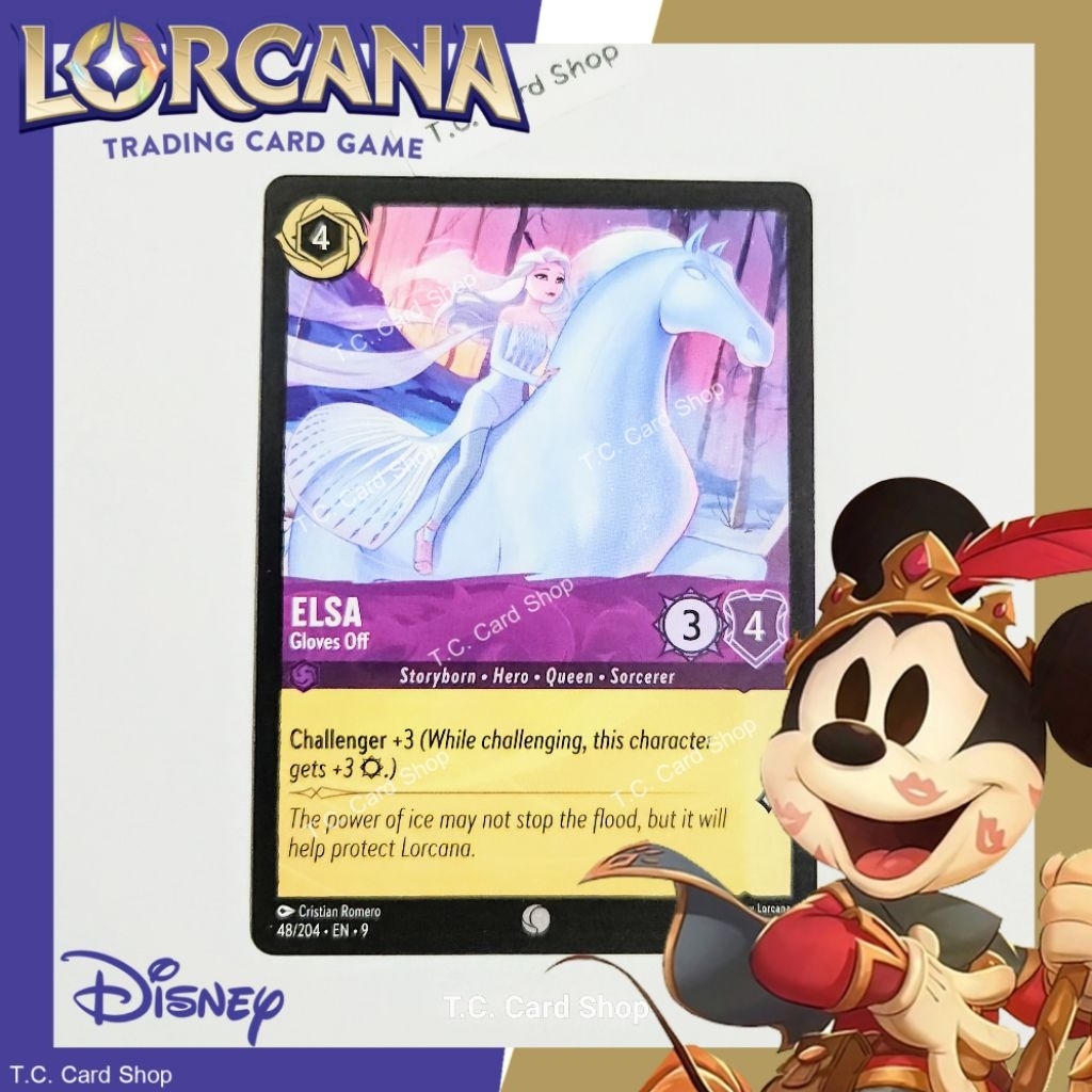 Elsa - Gloves Off - 048/204 C - Disney Lorcana (ดิสนีย์ ลอร์คาน่า) (Fabled)