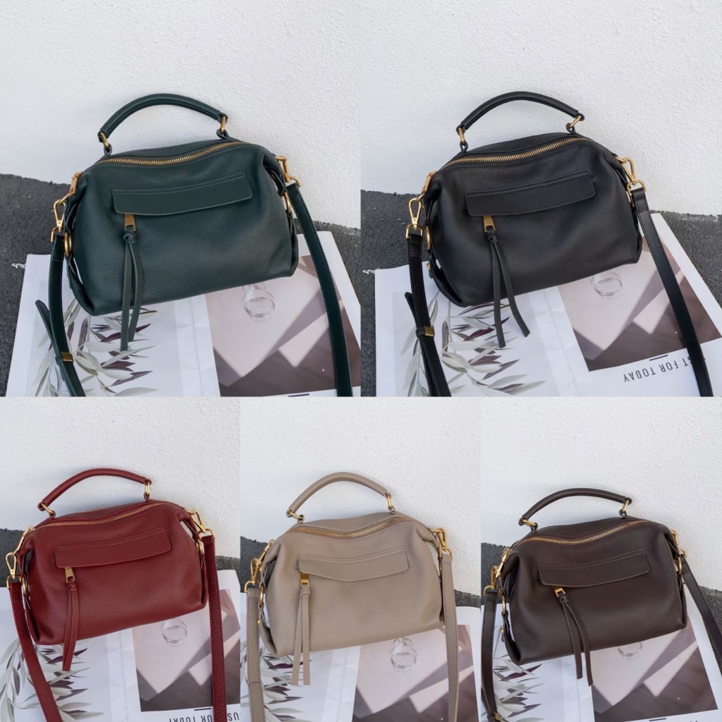 Ariss.bag กระเป๋าสะพายข้างหนังวัวแท้ หนังนิ่ม