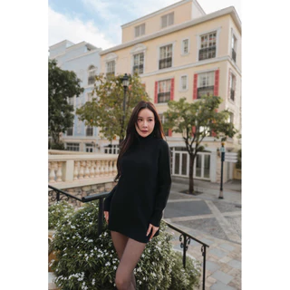 W33 Winter Mini Dress เดรสไหมพรมสั้น กันหนาว ผ้าหนา