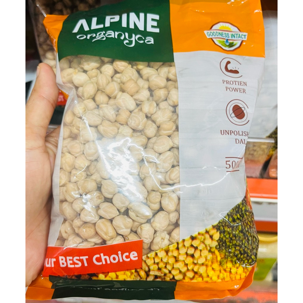 ถั่วลูกไก่ ถั่วอินเดีย ตราALPINE ขนาด 500 กรัม 99 บาท พร้อมจัดส่ง
